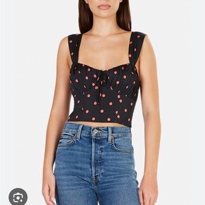 For Love & Lemons Jenny Dot Crop Top
